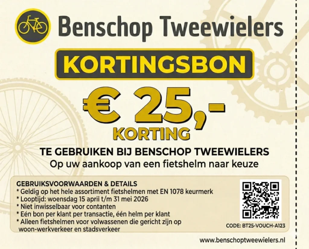 Fietshelm Kortingscoupon € 25,-